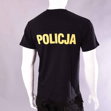 Koszulka t-shirt czarna - żółty napis