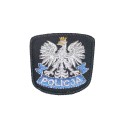 Emblemat na czapkę POLICJA czarny