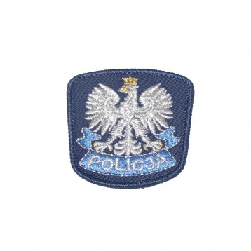 Emblemat na czapkę POLICJA granatowy