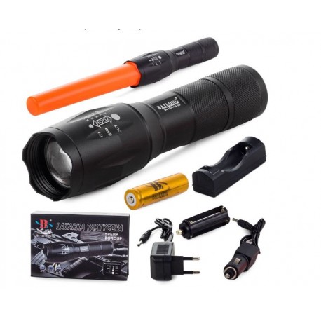 Latarka taktyczna z nakładką BAILONG 1831